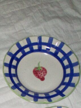 1 WILLIAMS-SONOMA "Country Fair" Salad Pasta Plate 9.25” Strawberry Lattice